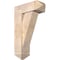 Ekena Millwork Traditional Arts and Crafts Smooth Bracket w/ Offset Brace, Douglas Fir, 7 1/2"W x 20"D x 32"H BKT0806X20X32TRA03SDF - alternate 1